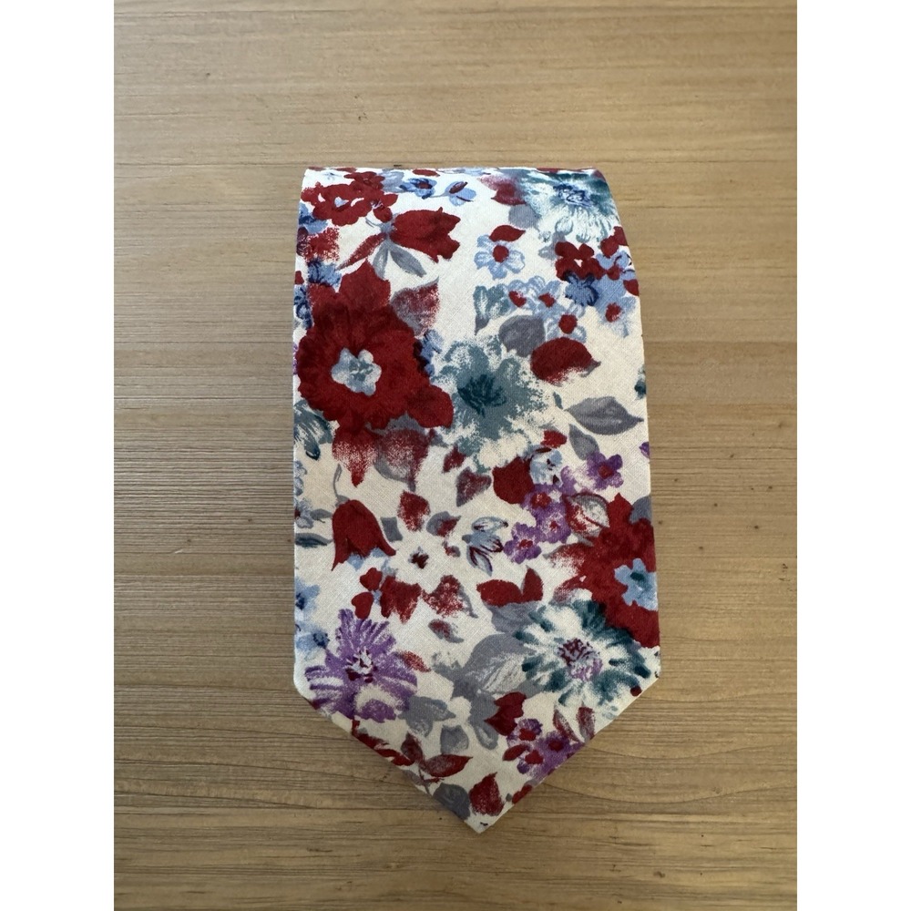 American Eagle Vintage Men’s 56” X 3.75” Necktie 100% Cotton Bold Floral